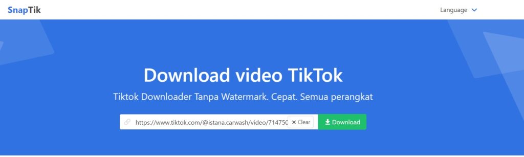 Download Video Tiktok Tanpa WM snaptik